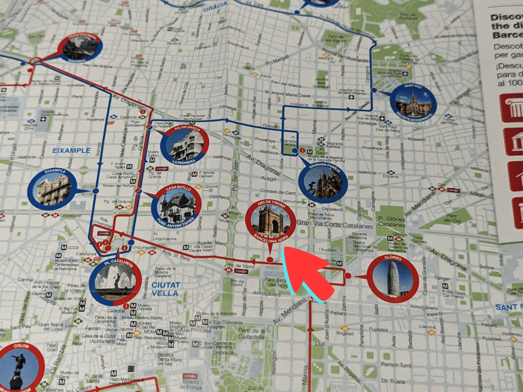 凯旋门站-马帕旅游巴士地图