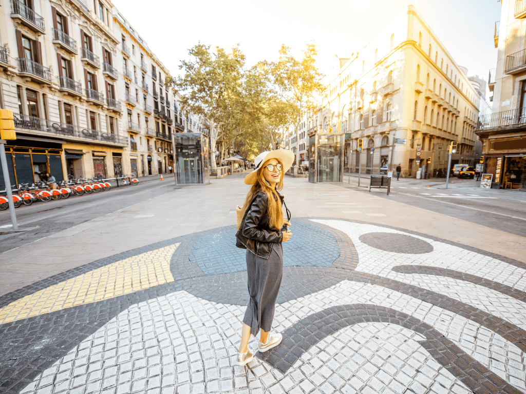 Mujer en Barcelona, Las Ramblas